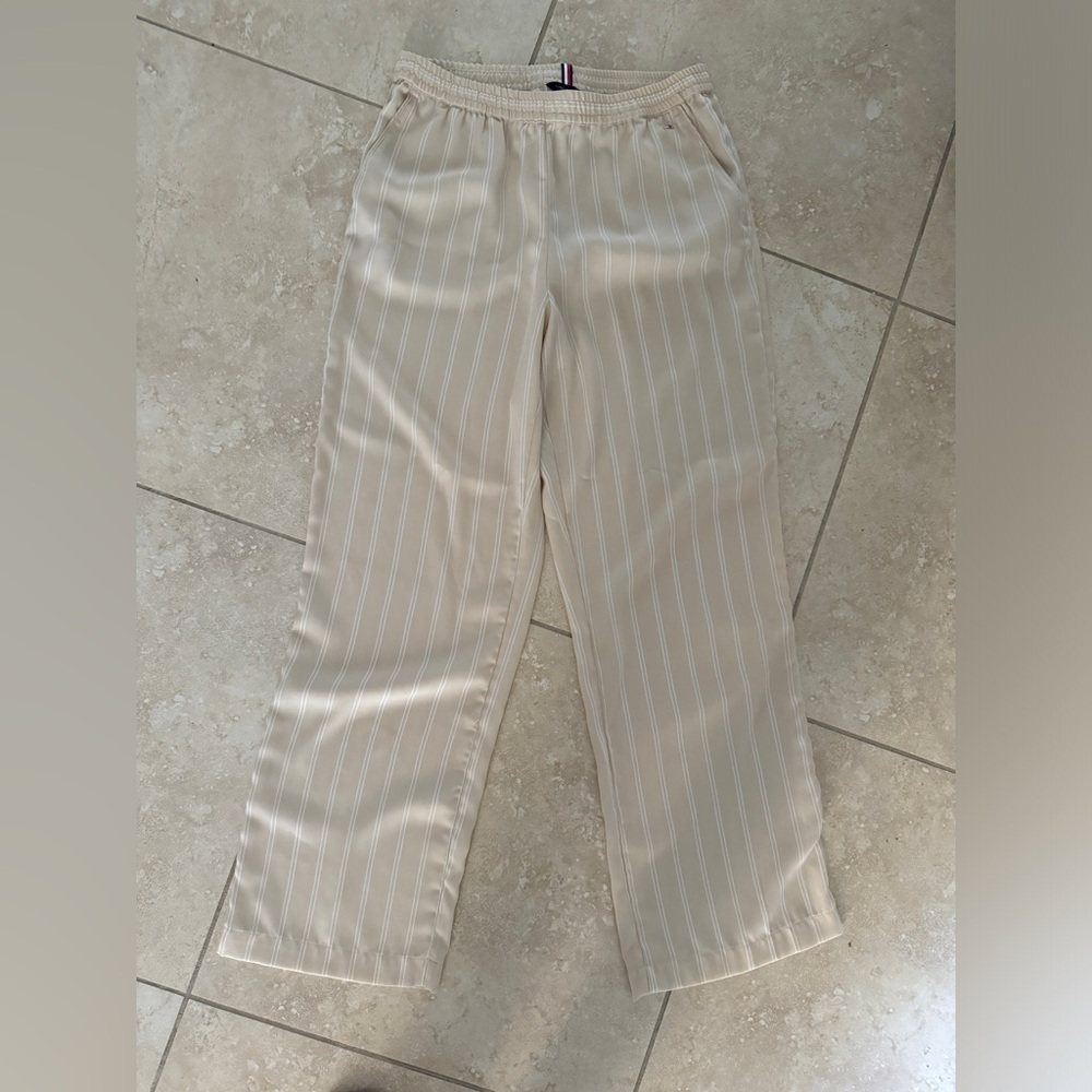 Tommy Hilfiger Beige Pinstripe Trousers